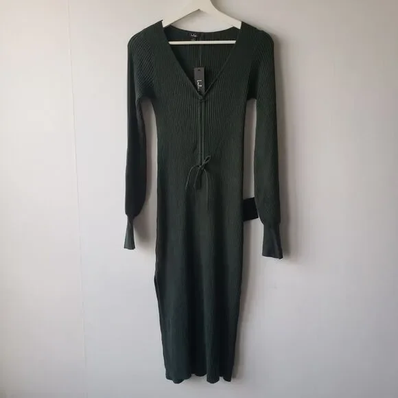 emerald green ribbed dress Green Ribbed Bodycon Mini Dress – SoCal Lit main image 1